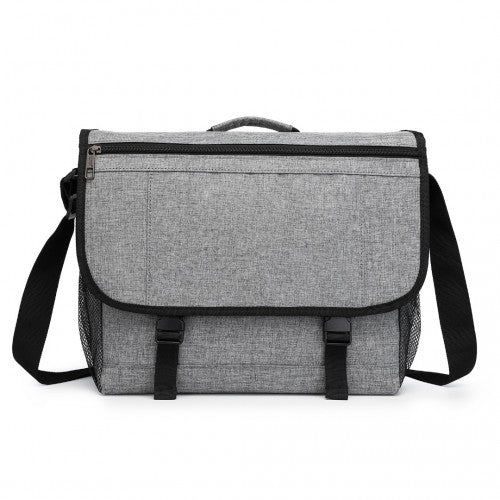 Kono Waterproof Sports & Travel Duffel Bag with Shoe Compartment - Black