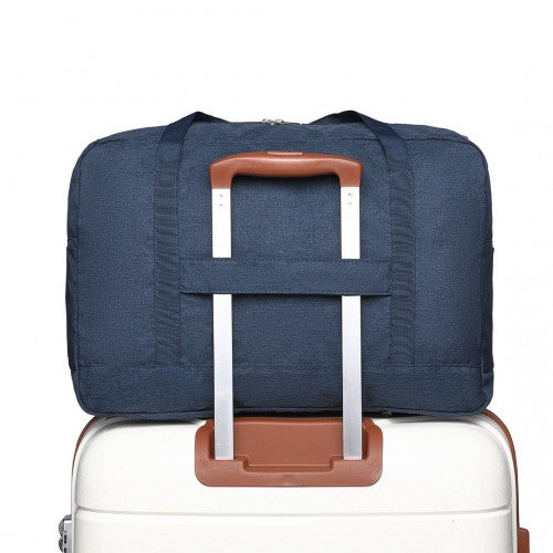 Kono Foldable Waterproof Cabin Travel Handbag - Navy