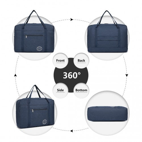 Kono Foldable Waterproof Cabin Travel Handbag - Navy