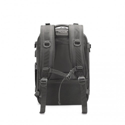 EQ2344 - Kono Multi-Functional Breathable Travel Backpack With USB Charging Port And Separate Shoe Compartment - Grey | Neil's Luggage Store