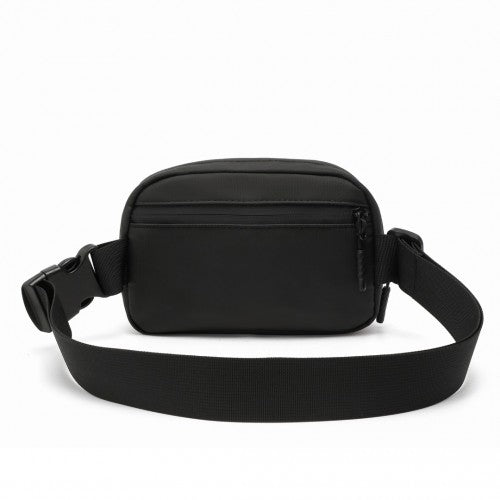 EQ2345 - Kono Sleek and Stylish Minimalist Classic Waterproof Waist Pack - Black