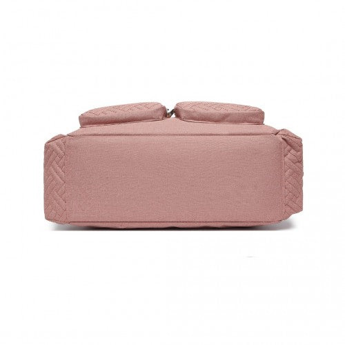 EQ2411 - Kono Versatile Diaper Changing Tote Bag with Built-In Changing Mat Thermal Insulation Waterproof Design - Pink | Neil's Luggage Store