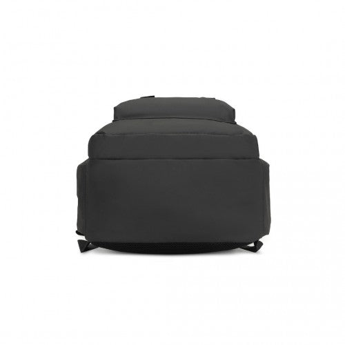 EQ2416 - Kono PVC Coated Urban Water-Resistant Backpack with Reflective Safety Straps and Multi-Compartment Design - Black | Neil's Luggage Store