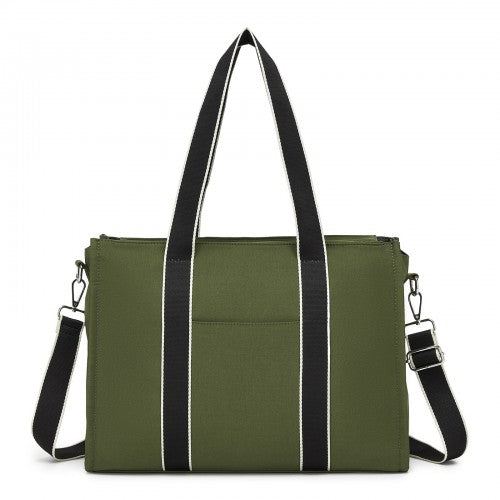 Miss Lulu Wearproof Large Capacity Tote Bag With 15.6 Inch Laptop Sleeve Green | Neil's Luggage Store