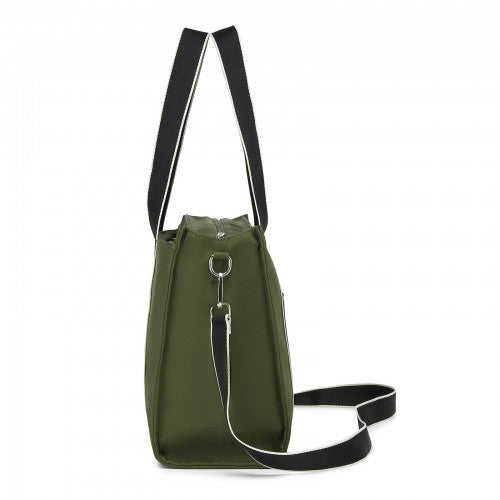 Miss Lulu Wearproof Large Capacity Tote Bag With 15.6 Inch Laptop Sleeve Green | Neil's Luggage Store