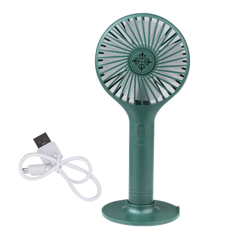 Portable Hand-held Folding Cooling Desk Fan Mini Cooler USB Charging Blue White Pink Green