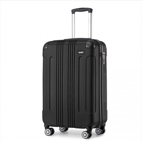 K1777-1L - Kono 19 Inch ABS Lightweight Compact Hard Shell Cabin Suitcase Travel Carry-On Luggage - Black | Neil's Luggage Store