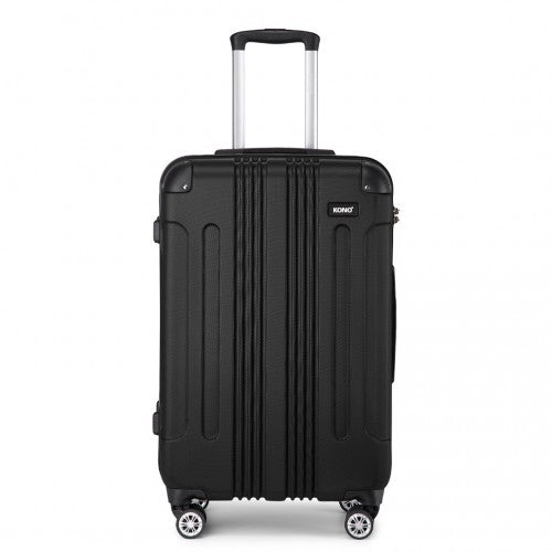 K1777-1L - Kono 28 Inch ABS Lightweight Compact Hard Shell Travel Luggage For Extended Journeys - Black | Neil's Luggage Store