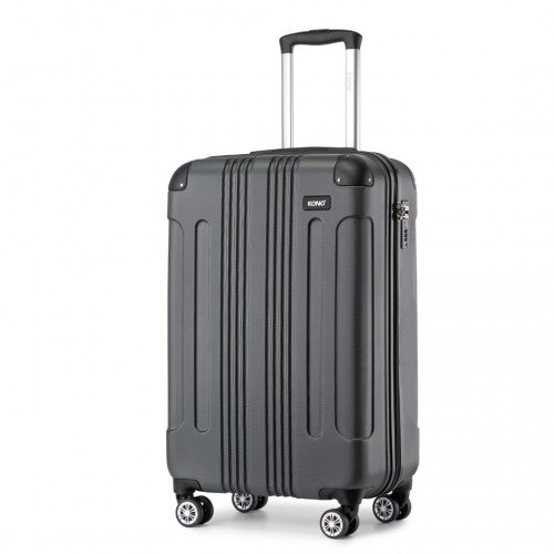 K1777-1L - Kono 19 Inch ABS Lightweight Compact Hard Shell Cabin Suitcase Travel Carry-On Luggage - Grey | Neil's Luggage Store