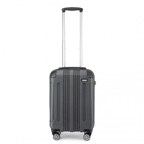 K1777-1L - Kono 19 Inch ABS Lightweight Compact Hard Shell Cabin Suitcase Travel Carry-On Luggage - Grey | Neil's Luggage Store