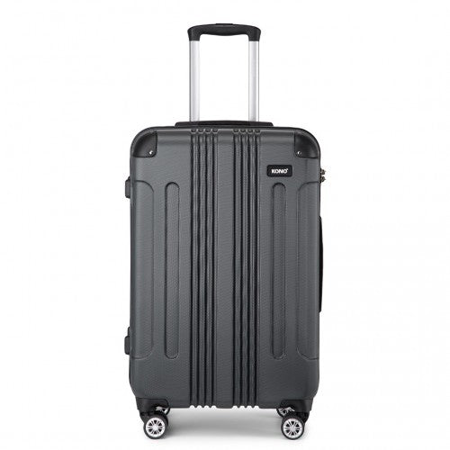 K1777-1L - Kono 28 Inch ABS Lightweight Compact Hard Shell Travel Luggage For Extended Journeys - Grey | Neil's Luggage Store