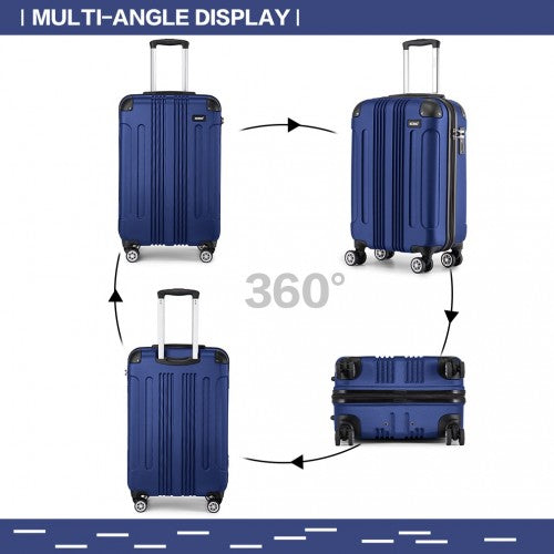 Kono 19 Inch Lightweight ABS Hard Shell Cabin Carry On Suitcase Navy | Neil's Luggage Store