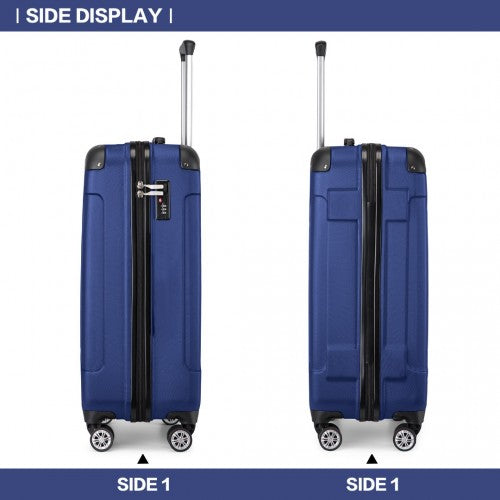 Kono 19 Inch Lightweight ABS Hard Shell Cabin Carry On Suitcase Navy | Neil's Luggage Store