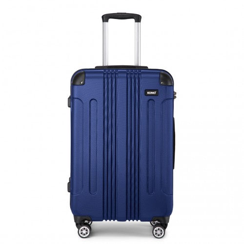 K1777-1L - Kono 24 Inch ABS Lightweight Compact Hard Shell Travel Luggage For Extended Journeys - Navy | Neil's Luggage Store