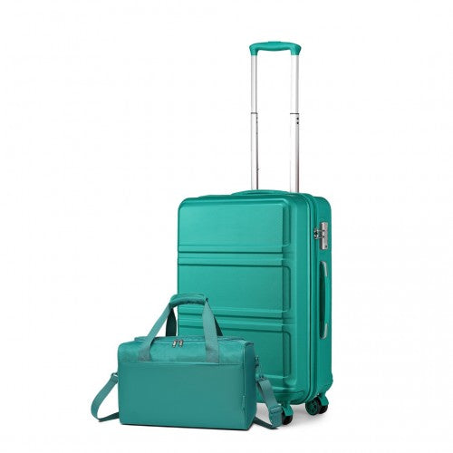 Kono ABS 20 Inch Teal 2 Piece Hard Shell Luggage Set With Carry On Bag | Neil's Luggage Store