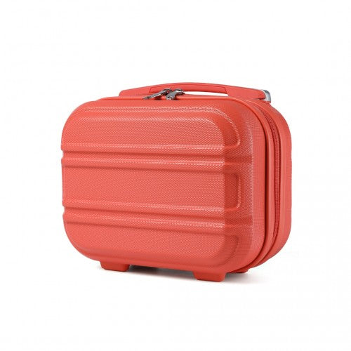 K1871-1L - Kono 12 Inch Lightweight Hard Shell ABS Vanity Case - Coral | Neil's Luggage Store