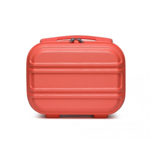 K1871-1L - Kono 12 Inch Lightweight Hard Shell ABS Vanity Case - Coral | Neil's Luggage Store