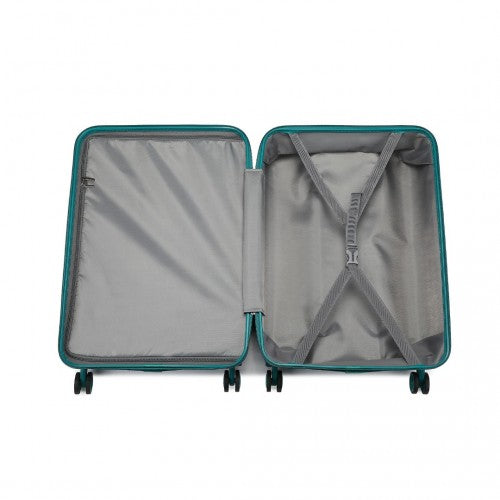 Kono ABS 20 Inch Teal 2 Piece Hard Shell Luggage Set With Carry On Bag | Neil's Luggage Store