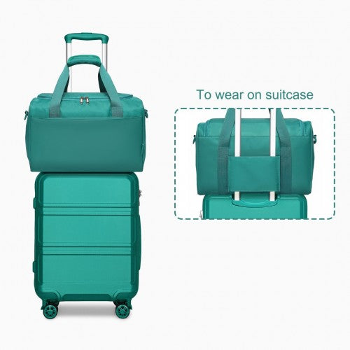Kono ABS 20 Inch Teal 2 Piece Hard Shell Luggage Set With Carry On Bag | Neil's Luggage Store