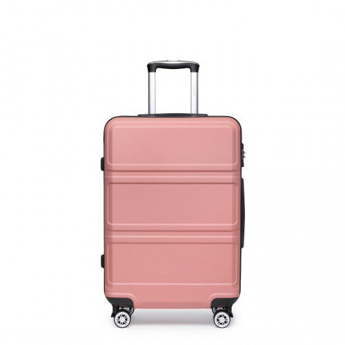 K1871-1L - Kono ABS 28 Inch Sculpted Horizontal Design Suitcase - Nude | Neil's Luggage Store