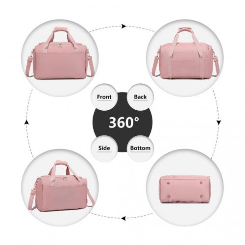 K1871-1L+EA2321 - Kono ABS 28 Inch Sculpted Horizontal Design 2 Piece Suitcase Set With Cabin Bag - Nude