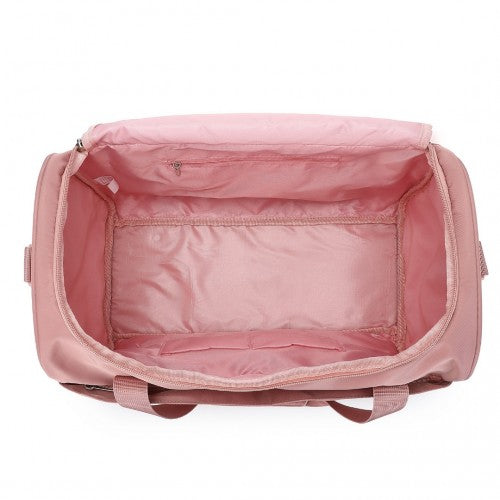 K1871-1L+EA2321 - Kono ABS 28 Inch Sculpted Horizontal Design 2 Piece Suitcase Set With Cabin Bag - Nude