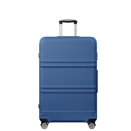 K1871-1L - Kono ABS+PC 32 Inch Extra-Large Suitcase, Sculpted Horizontal Design, Hard-Shell Wheeled Luggage with Telescopic Handle - Navy | Neil's Luggage Store
