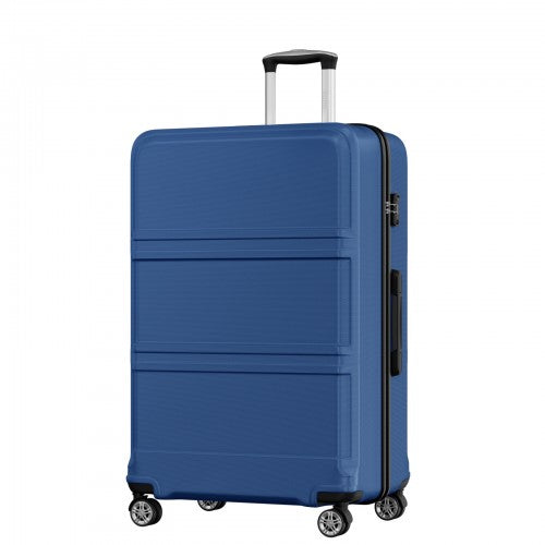 K1871-1L - Kono ABS+PC 32 Inch Extra-Large Suitcase, Sculpted Horizontal Design, Hard-Shell Wheeled Luggage with Telescopic Handle - Navy | Neil's Luggage Store