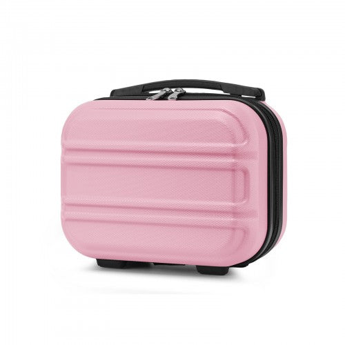 K1871-1L - Kono 12 Inch Lightweight Hard Shell ABS Vanity Case - Pink | Neil's Luggage Store