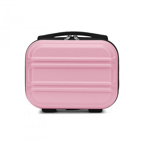 K1871-1L - Kono 12 Inch Lightweight Hard Shell ABS Vanity Case - Pink | Neil's Luggage Store