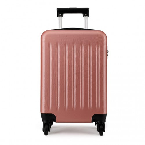 K1872L - Kono 19 Inch ABS Hard Shell Carry On Luggage 4 Wheel Spinner Suitcase - Nude | Neil's Luggage Store