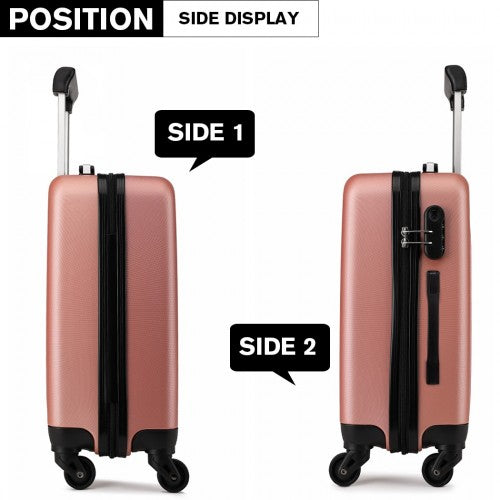K1872L - Kono 28 Inch ABS Hard Shell Luggage 4 Wheel Spinner Suitcase - Nude | Neil's Luggage Store
