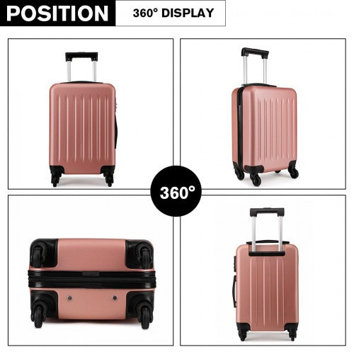 K1872L - Kono 28 Inch ABS Hard Shell Luggage 4 Wheel Spinner Suitcase - Nude | Neil's Luggage Store