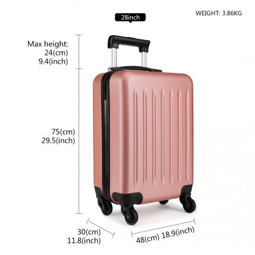 K1872L - Kono 28 Inch ABS Hard Shell Luggage 4 Wheel Spinner Suitcase - Nude | Neil's Luggage Store