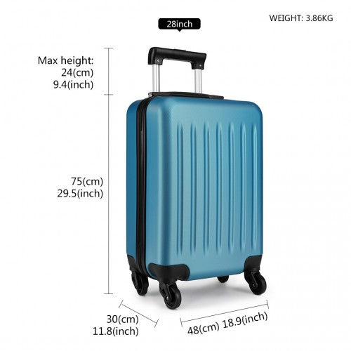 K1872L - Kono 28 Inch ABS Hard Shell Luggage 4 Wheel Spinner Suitcase - Navy | Neil's Luggage Store