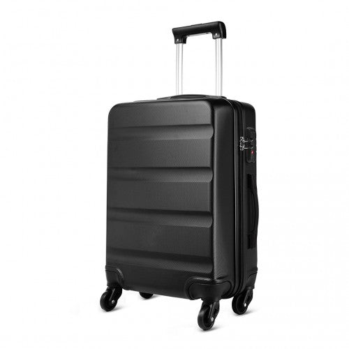 K1991-1L - Kono 24 Inch Horizontal Design ABS Hard Shell Suitcase With TSA Lock - Black | Neil's Luggage Store
