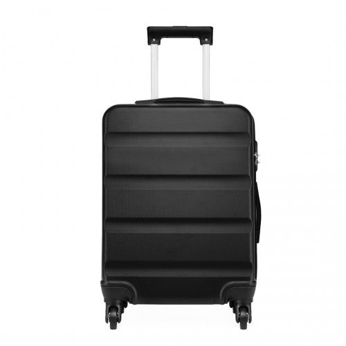K1991-1L - Kono 24 Inch Horizontal Design ABS Hard Shell Suitcase With TSA Lock - Black | Neil's Luggage Store