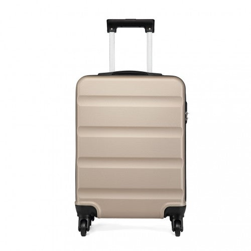 K1991-1L - Kono 19 Inch Horizontal Design ABS Hard Shell Suitcase With TSA Lock - Gold | Neil's Luggage Store