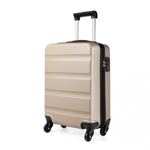 K1991-1L - Kono 19 Inch Horizontal Design ABS Hard Shell Suitcase With TSA Lock - Gold | Neil's Luggage Store