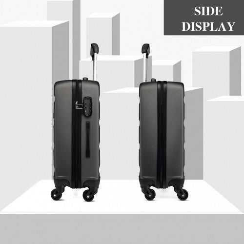 K1991-1L - Kono 24 Inch Horizontal Design ABS Hard Shell Suitcase With TSA Lock - Grey | Neil's Luggage Store