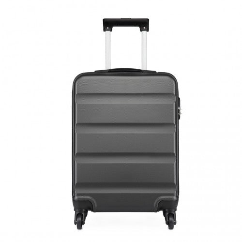 K1991-1L - Kono 19 Inch Horizontal Design ABS Hard Shell Suitcase With TSA Lock - Grey by LuluBags