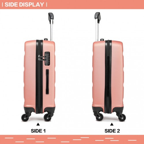 K1991-1L - Kono 24 Inch Horizontal Design ABS Hard Shell Suitcase With TSA Lock - Nude | Neil's Luggage Store