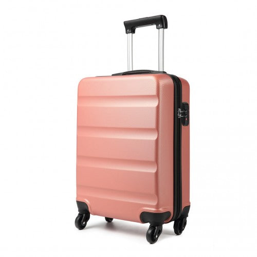 Kono 19 Inch Horizontal Design ABS Hard Shell Suitcase With TSA Lock Nude | Neil's Luggage Store