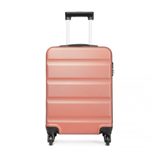 Kono 19 Inch Horizontal Design ABS Hard Shell Suitcase With TSA Lock Nude | Neil's Luggage Store