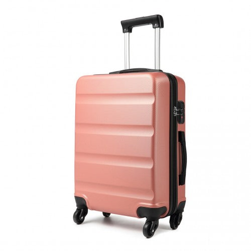 K1991-1L - Kono 24 Inch Horizontal Design ABS Hard Shell Suitcase With TSA Lock - Nude | Neil's Luggage Store