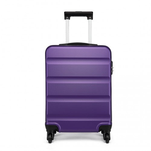 K1991-1L - Kono 19 Inch Horizontal Design ABS Hard Shell Suitcase With TSA Lock - Purple | Neil's Luggage Store