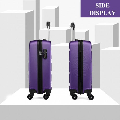 K1991-1L - Kono 19 Inch Horizontal Design ABS Hard Shell Suitcase With TSA Lock - Purple | Neil's Luggage Store