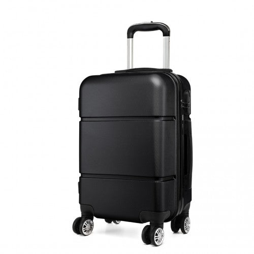K1995L - Kono Hard Shell ABS Carry On Suitcase 20 Inch - Black - Neils Luggage Store