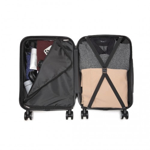 K1995L - Kono Hard Shell ABS Carry On Suitcase 20 Inch - Nude | Neil's Luggage Store