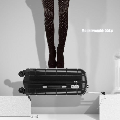 K1997L - KONO 24 INCH HARD SHELL PP SUITCASE - BLACK | Neil's Luggage Store